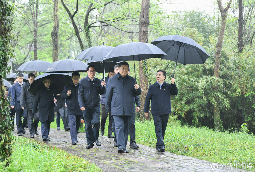 習近平考察杭州濕地保護利用和城市治理情況