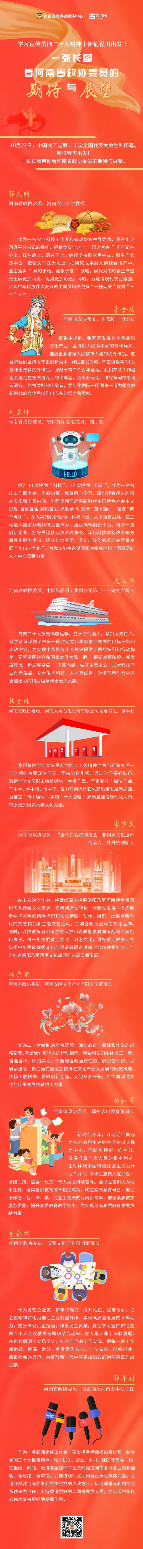  學(xué)習(xí)宣傳貫徹二十大精神丨新征程再出發(fā)！一張長圖看河南省政協(xié)委員的期待與展望