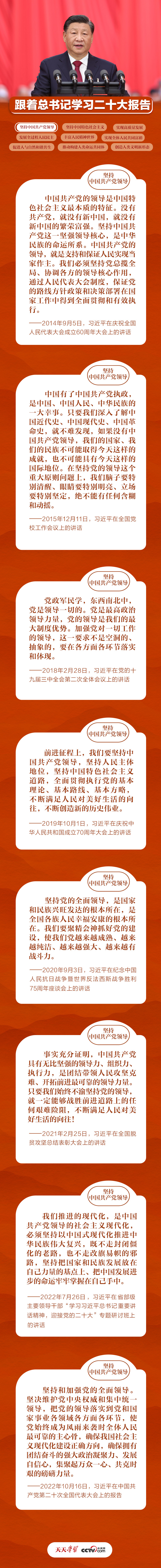 跟著總書記學習二十大報告丨加強黨對一切工作的領導