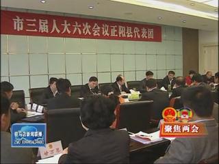 余學友參加正陽縣代表團審議政府工作報告（視頻）